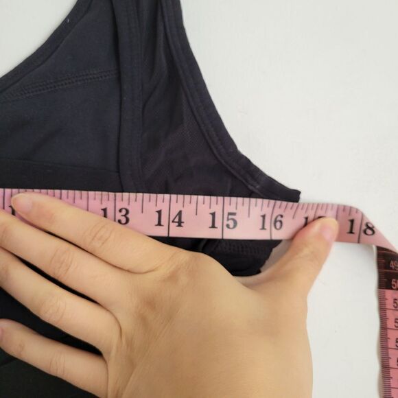 Fabletics Black Mesh Cut Out Back Elastic Band Workout Tank Top - Picture 7 of 10